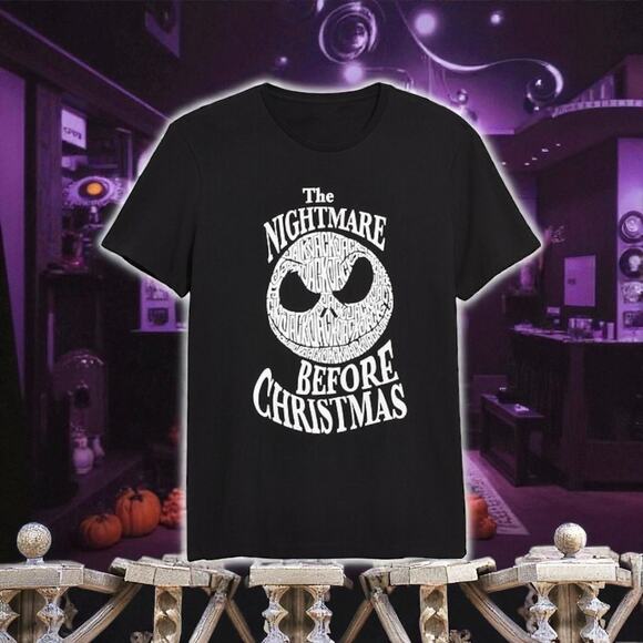 Old Navy Mens XL Nightmare Before Christmas T-Shirt Tim Allen Jack Skellington - Picture 1 of 9